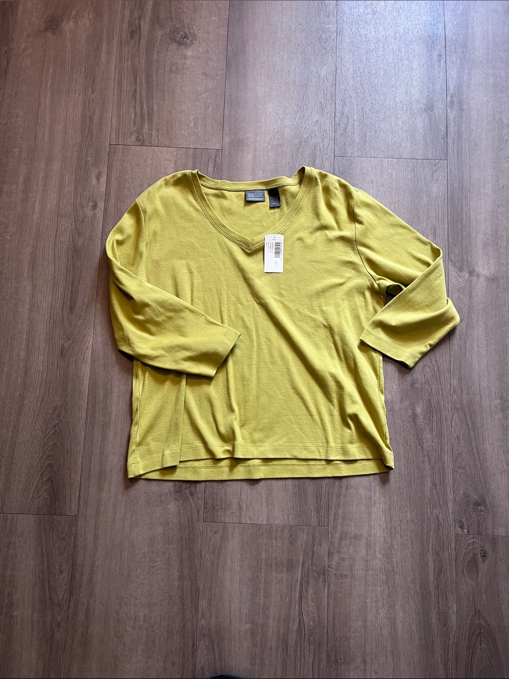 Chico's Lime Green V-Neck Long Sleeve Top